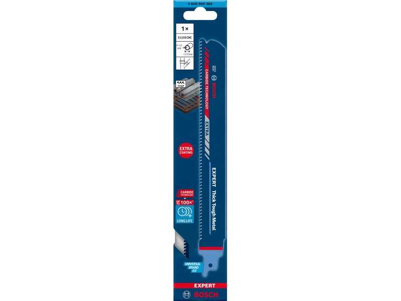 List Bosch za sabljasto žago EXPERT Thick Tough Metal S1155CHC, 225mm, 8TPI, 2608900368